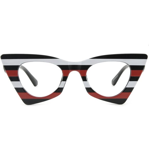 Wherelight Accessories - Funky glasses - black, red and white stripe